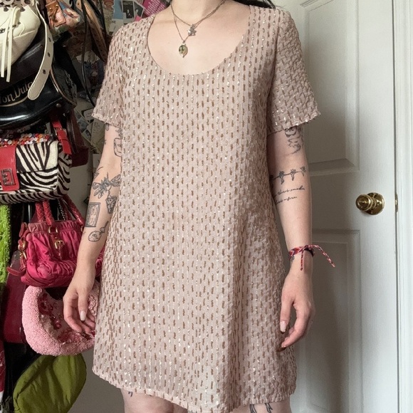 MUMU SPARKLY SHORT DRESS MEDIUM - Picture 1 of 4
